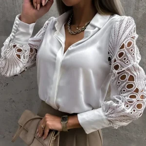 Blusa de manga detalhada