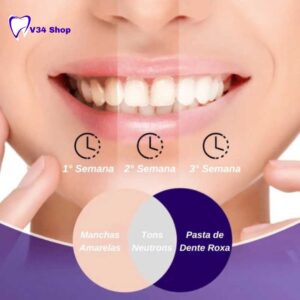 Fita V34: Fita roxa para clarear os dentes Original